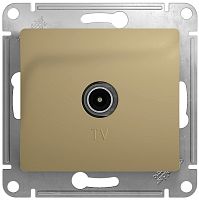 Розетка TV Оконечная без рамки Systeme Electric Glossa 1-м. титан картинка